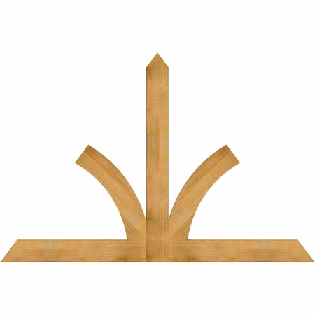 Ekena Millwork Richland Rough Sawn Timber Gable Bracket, Western Red Cedar, 84"W x 56"H x 2"D x 6"F, 16/12 Pitch GBW084X56X0206RIC00RWR